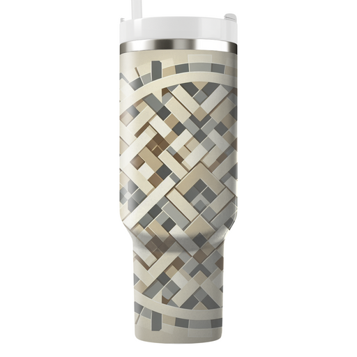 Woven Texture Motifs Decorative Tumblers