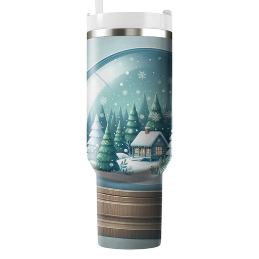 Winter Snow Globe Scene  Custom Tumblers