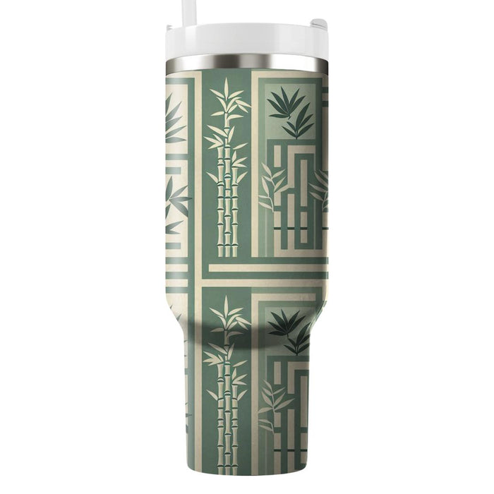 Zen Bamboo Grid  Custom Tumblers