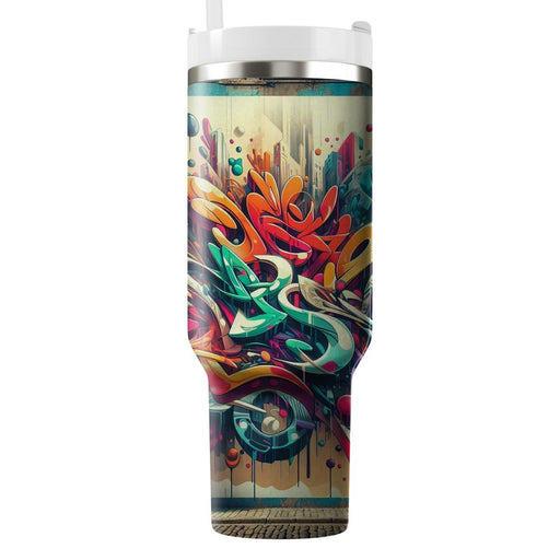 Vivid Graffiti Street  Custom Tumblers