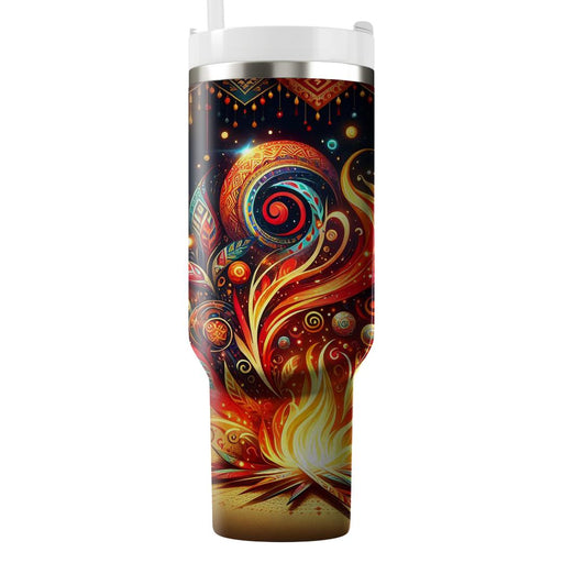 Fusion Of Fire - A Cultural Bonfire  Personalized Tumblers