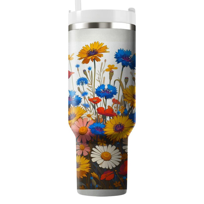 Vibrant Wildflower Field  Unique Tumblers