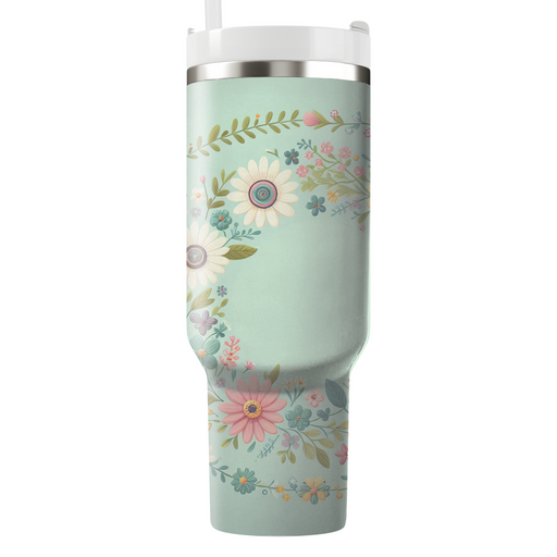 Whimsical Flower Crown  Unique Tumblers