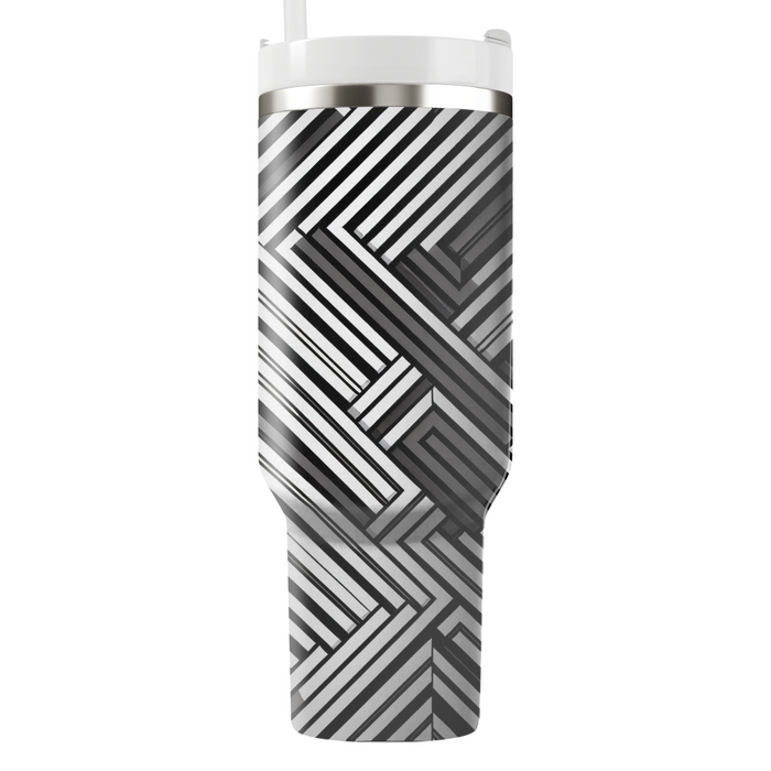 Minimalist Stripe Delight  Insulated Tumblers