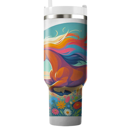 Artsy Horses  Personalized Tumblers