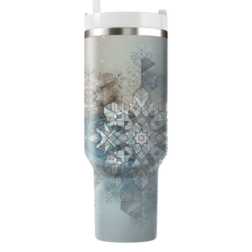 Winter Crystal Snowflakes  Personalized Tumblers