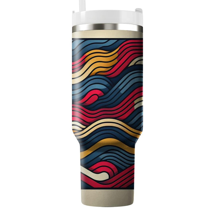 Abstract Art Lines  Personalized Tumblers