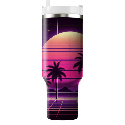 Synthwave Palms  Personalized Tumblers