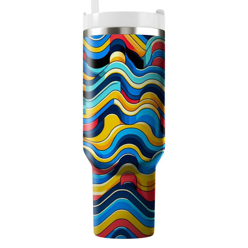 Vibrant Zigzag And Wave Mix  Decorative Tumblers