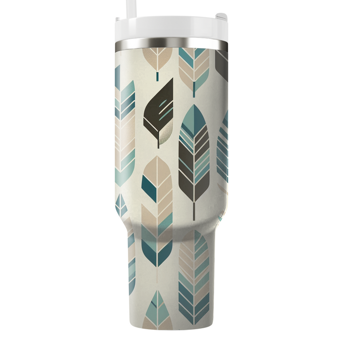 Artistic Feather Pattern  Insulated Tumblers