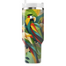 Geometric Jungle Parrots Travel Tumblers