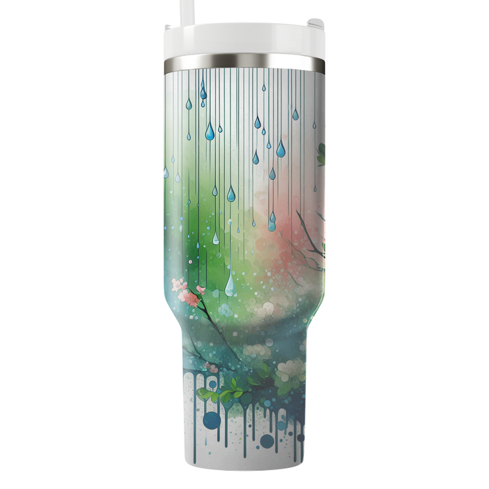 Spring Rain  Tumbler Cups