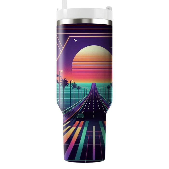 Synthwave Highway  Tumbler Cups