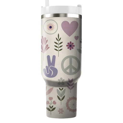 Vintage Peace And Love  Custom Tumblers