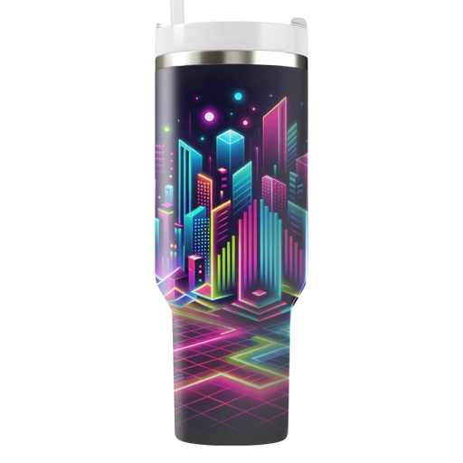 Retro Futuristic Neon  Custom Tumblers