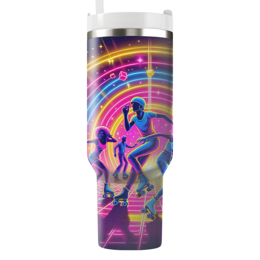 Neon Lights Roller Disco Insulated Tumblers