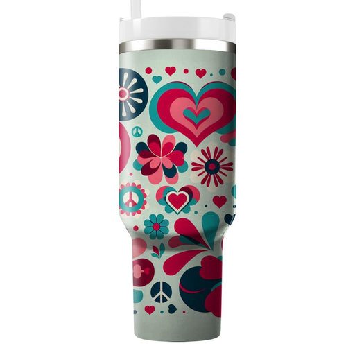 Vibrant Peace Love  Insulated Tumblers