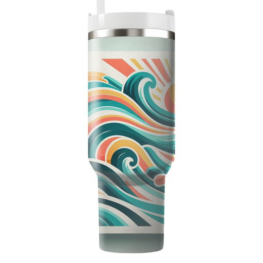 Retro Ocean Waves  Tumblers For Gifts