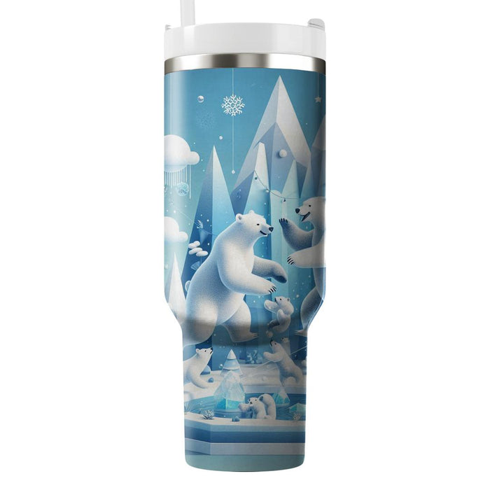 Winter Polar Bear Adventure  Travel Tumblers