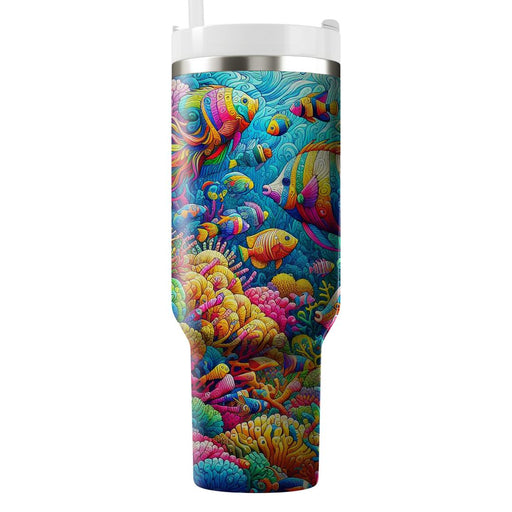 Tropical Fish Parade  Decorative Tumblers