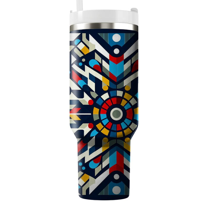 Geometric Color Burst  Tumbler Cups