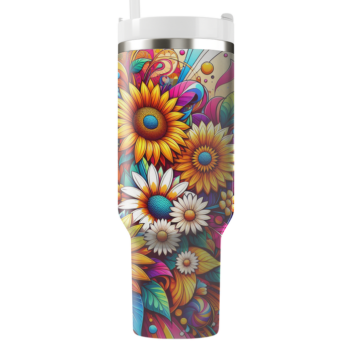 Bright Floral Jubilee  Travel Tumblers