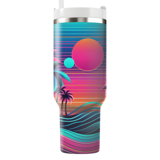 Tropical Neon  Tumblers With Lids