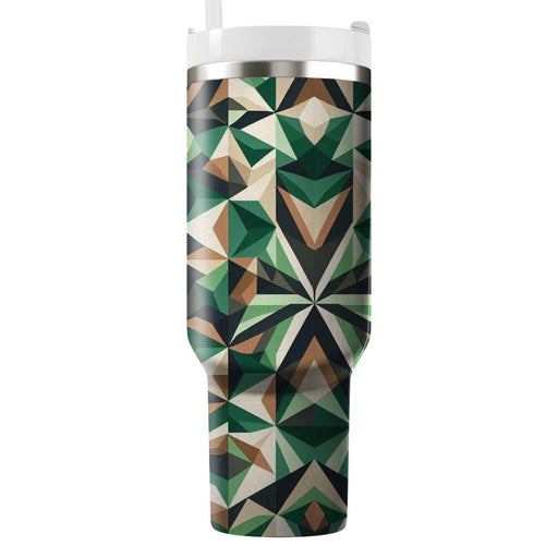 Geometric Triad Pattern  Personalized Tumblers