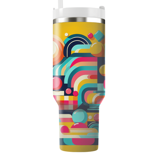 Vibrant Color Blocks  Personalized Tumblers