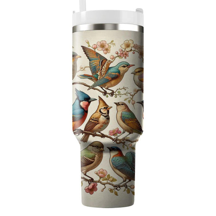 Vintage Bird Song  Unique Tumblers