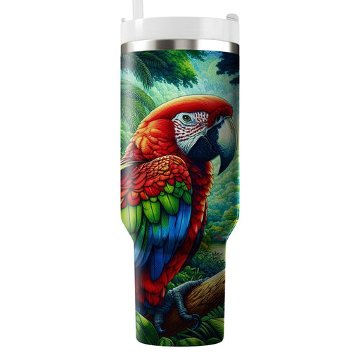 Tropical Parrot Palette  Decorative Tumblers