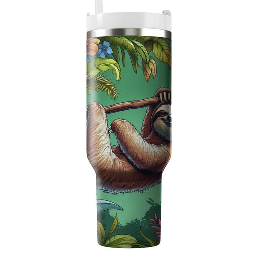 Whimsical Sloth Chill  Travel Tumblers