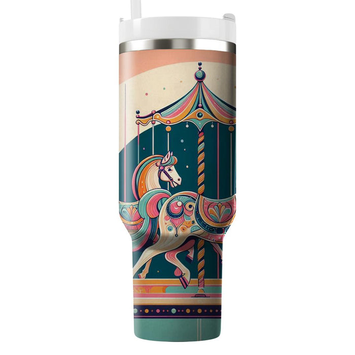 Whimsical Carousel  Personalized Tumblers