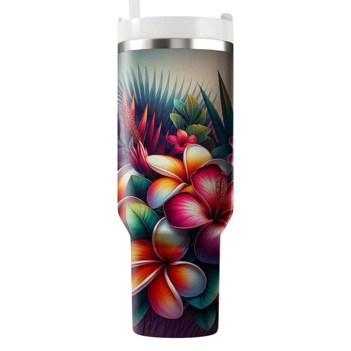 Tropical Sunset Blossoms  Decorative Tumblers