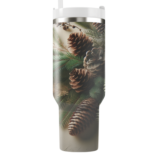 Winter Pine Cone Wonderland  Personalized Tumblers