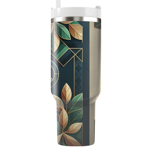 Geometric Leaf Arrangement  Custom Tumblers