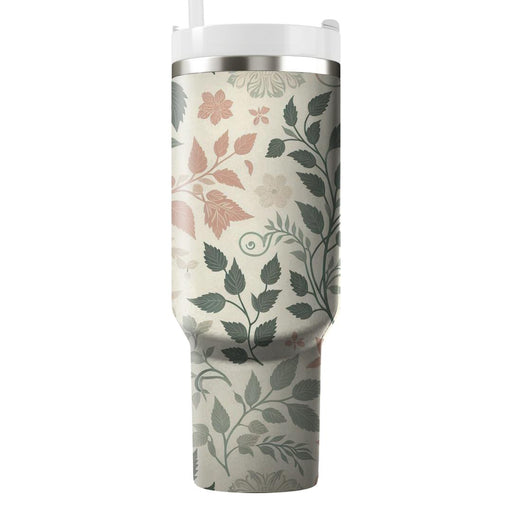 Vintage Floral Vine  Travel Tumblers