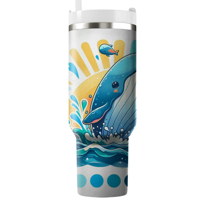 Funky Whale Splash  Custom Tumblers