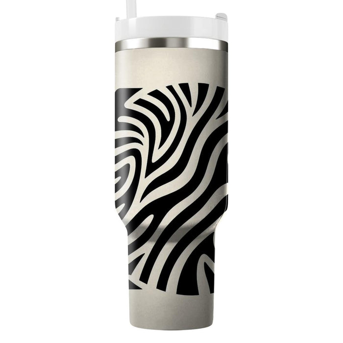 Zigzag Zebra  Personalized Tumblers