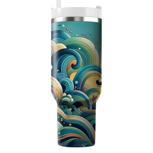 Funky Waves  Tumbler Cups