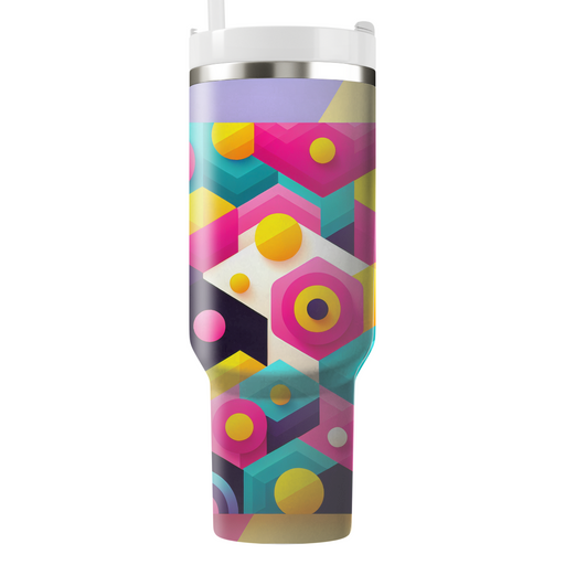 Floral Geometry Fusion  Custom Tumblers