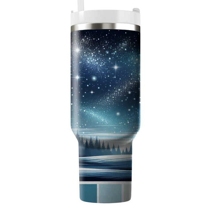 Winter Starry Night Sky  Tumblers With Lids