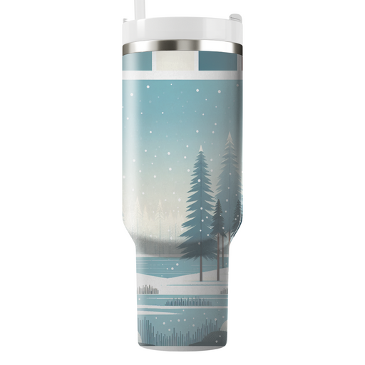 Snowy Woodland  Personalized Tumblers