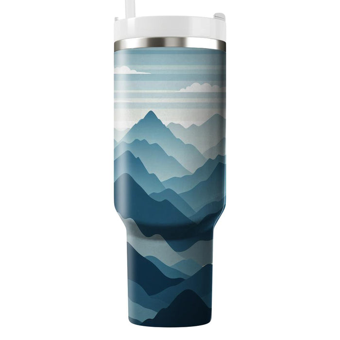 Serene Mountain Silhouette  Custom Tumblers