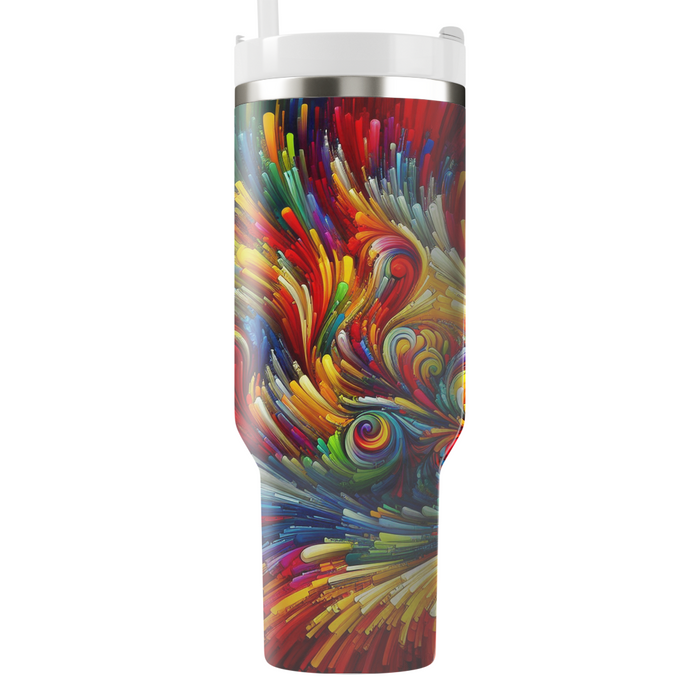 Vibrant Unity - A Colorful Cultural  Travel Tumblers