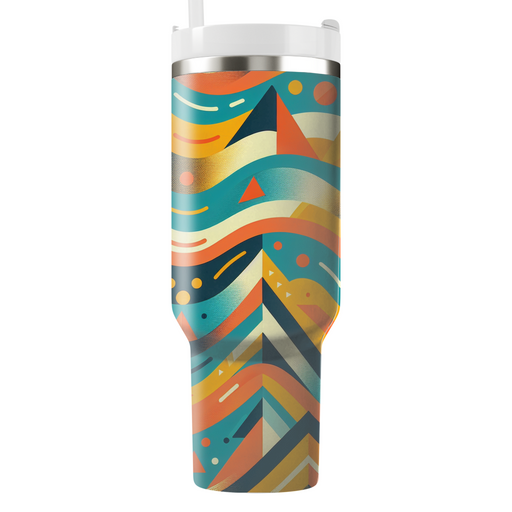 Dynamic Triangular Waves Decorative Tumblers