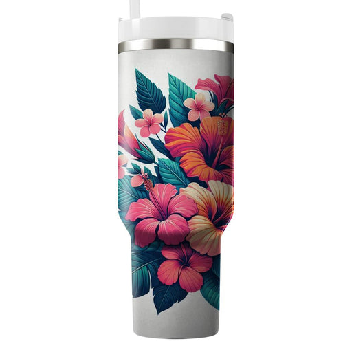 Vibrant Floral Explosion  Unique Tumblers