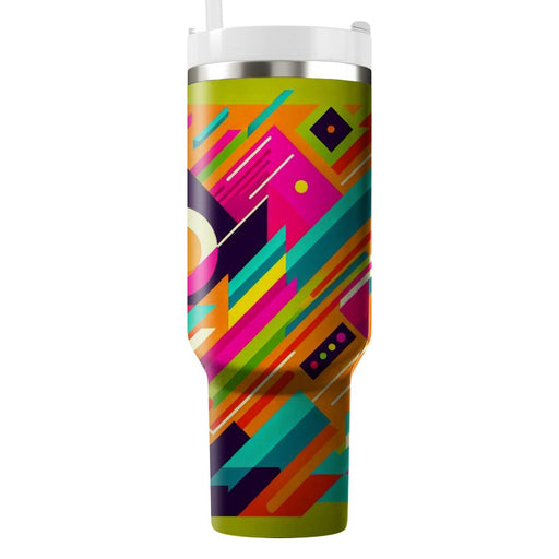 Geometric Vibrance  Personalized Tumblers