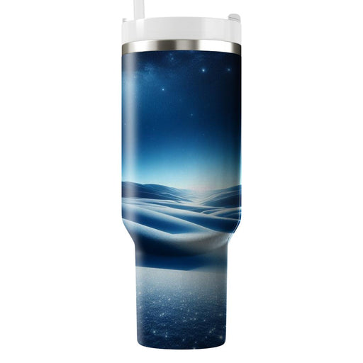 Winter Midnight Snow  Travel Tumblers