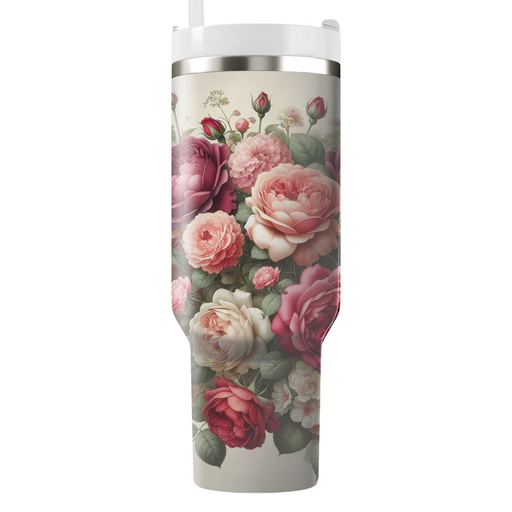 Vintage Rose Elegance  Custom Tumblers